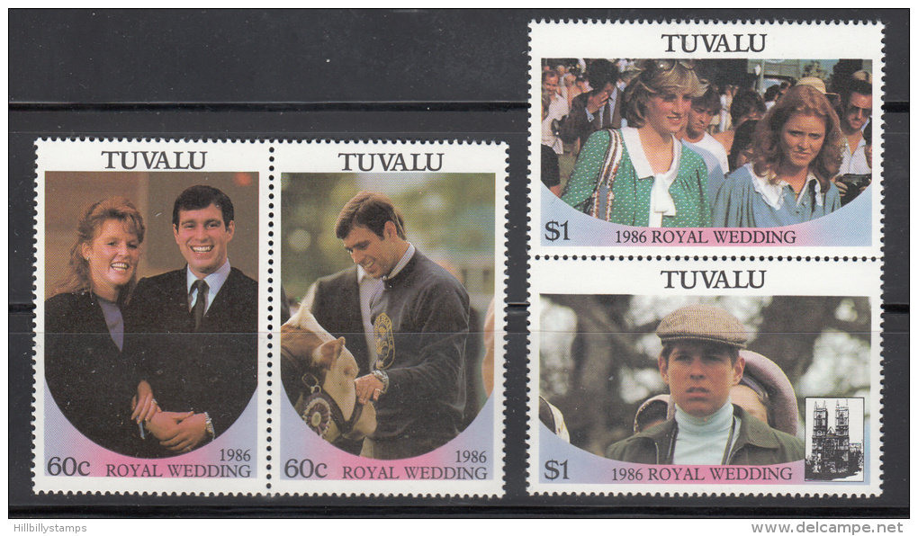 Tuvalu  Scott No.  381-82  Mnh  Year  1986  Pairs - Tuvalu