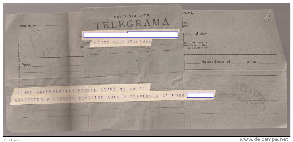 España, Telegrama - T2 Nº 5 - Telegramas