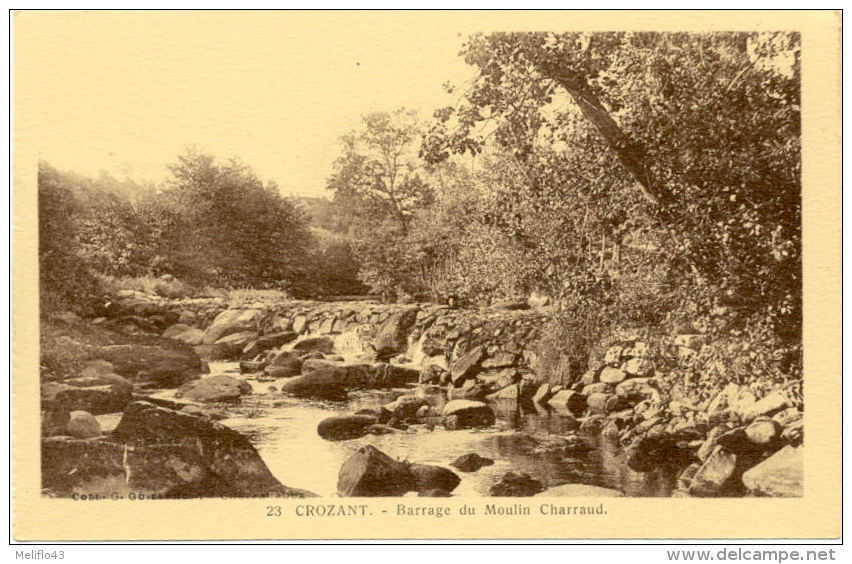 23/CPA - Crozant - Barrage Du Moulin Charraud - Crozant