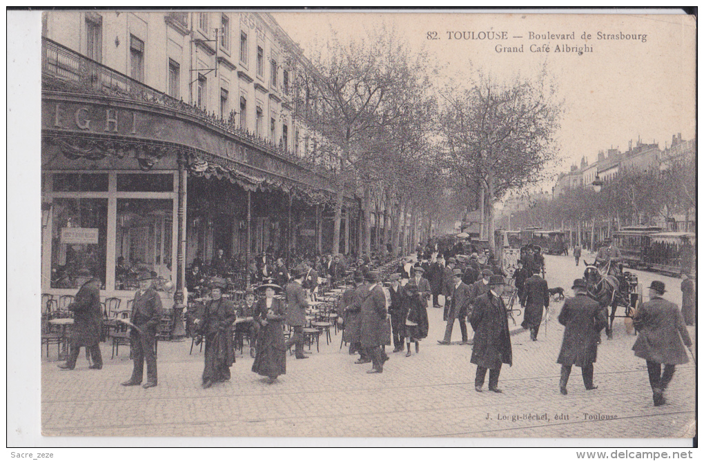 TOULOUSE(31)1914-boulevard De Strasbourg-grand Café ALBRIGHI - Toulouse