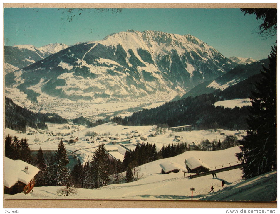 Montafon - Vorarlberg, Blick Auf Latschau Und Schruns Mit Hochjoch - Schruns