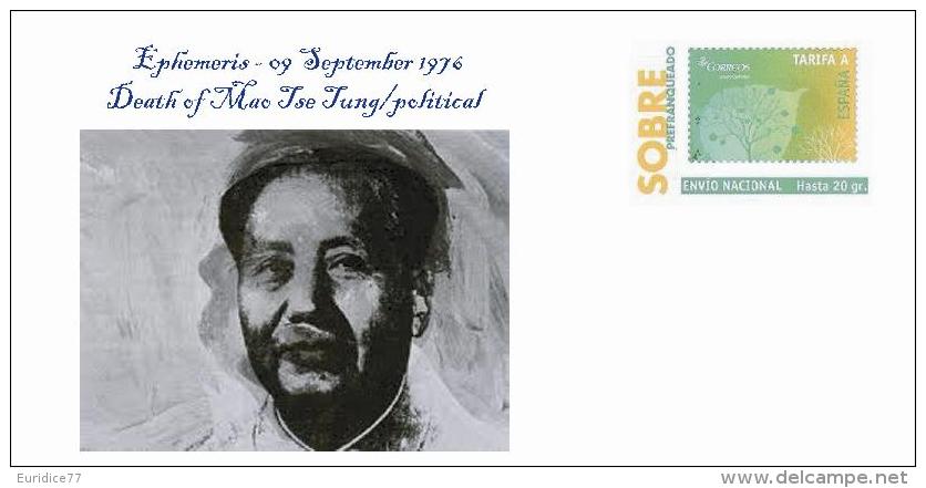 Spain 2013 - Personalities Of The History - Mao Tse Tung Special Cover - Mao Tse-Tung