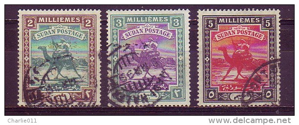 CAMEL-POSTMAN-2-3-5- M-SUDAN-1898-BRITISH COLONY - Soedan (...-1951)