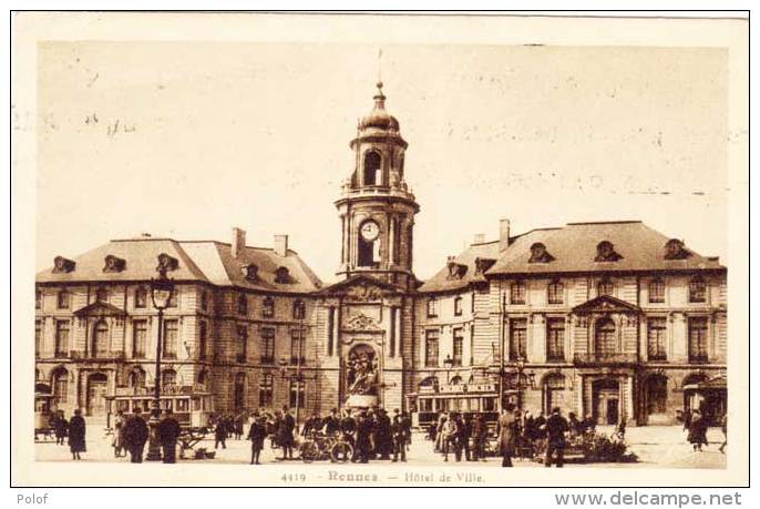 RENNES - Hotel De Ville - Flamme Continue De Rennes Gare   (60943) - Rennes