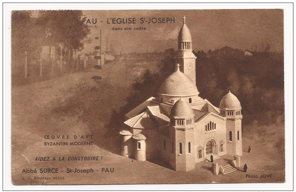 Pau - Eglise St Joseph (maquette) Aidez à La Construire - Abbé Surce - Cpsm - Autres & Non Classés