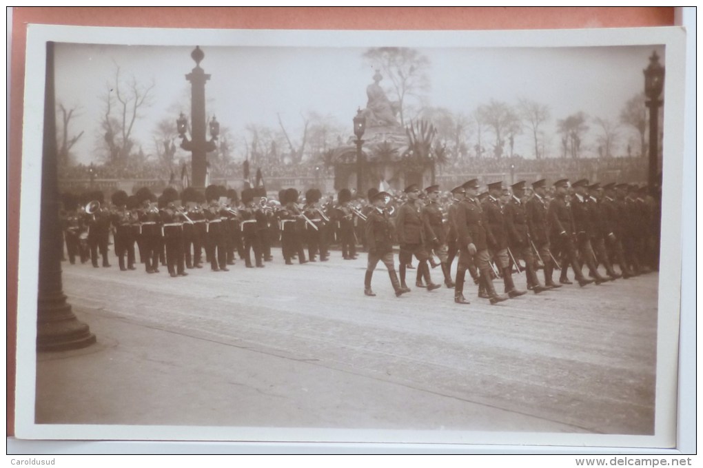 CPA Militaria Photo Funerailles Marechal Foch 1926 Delegations Militaires Americaine Et Anglaise H PARIS - Funeral