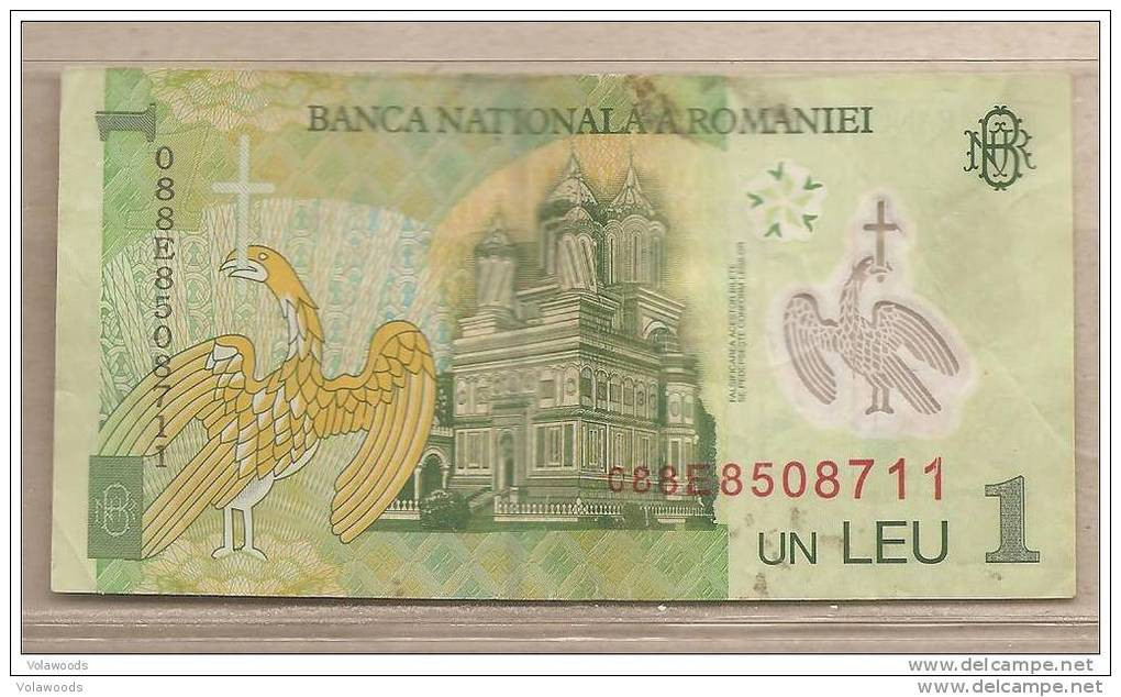 Romania - Banconota Circolata Da 1 Leu P-117d - 2008 #18 - Romania