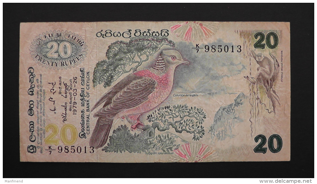 Sri Lanka - 20 Rupees - 1979 - P 86a - VF/F - Look Scan - Sri Lanka