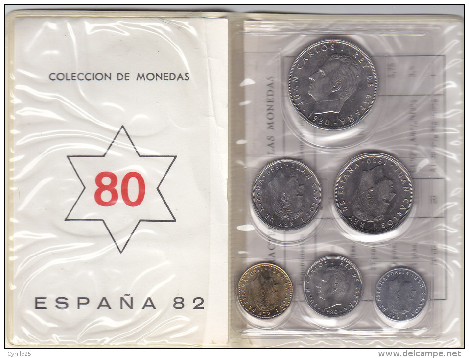 COLECCION DE MONEDAS 80 ESPANA 82 - Collezioni