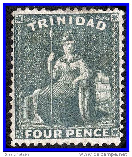 TRINIDAD 1882 BRITANNIA SC#65//SG102 MINT NG One PERF SHORT CV£200,00 (D0134) - Trinidad & Tobago (...-1961)