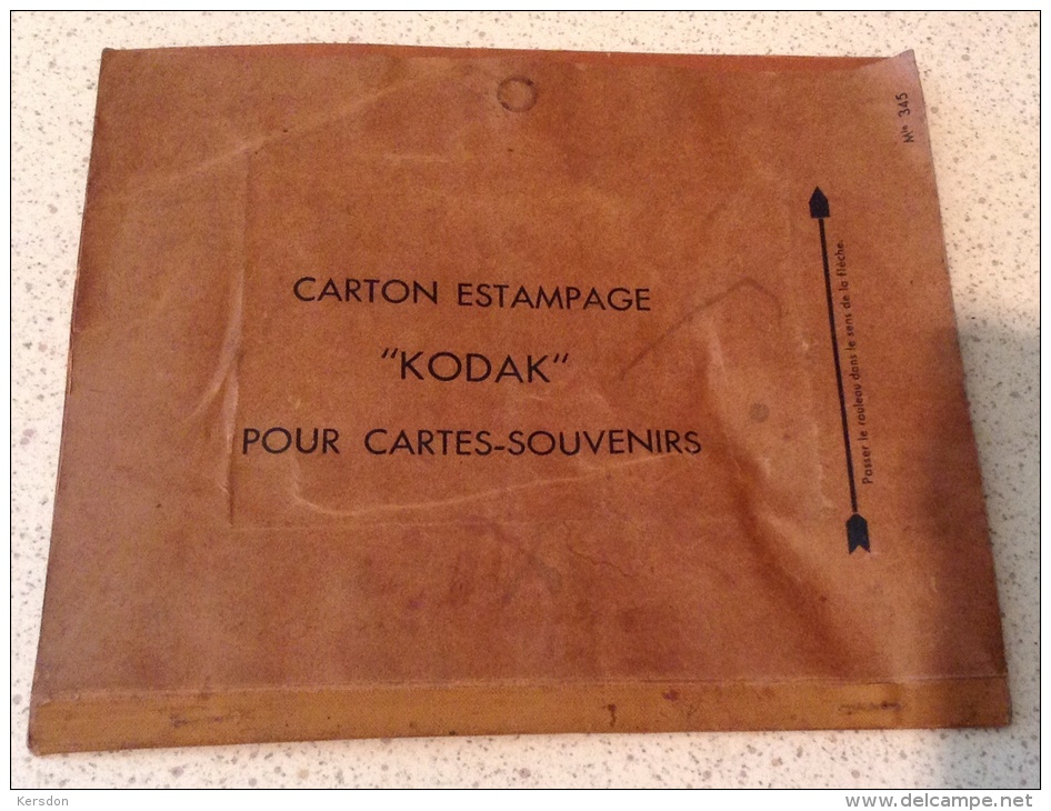 Carton D'estampage Kodak Pour Carte Souvenir - Rare - Materiaal & Toebehoren