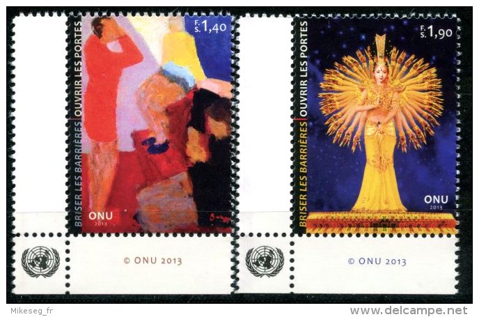 ONU Genève 2013 - Break Barriers - Paire ** MNH PF - Nuovi