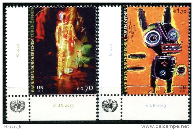 ONU Vienne 2013 - Break Barriers - Paire ** MNH PF - Nuovi