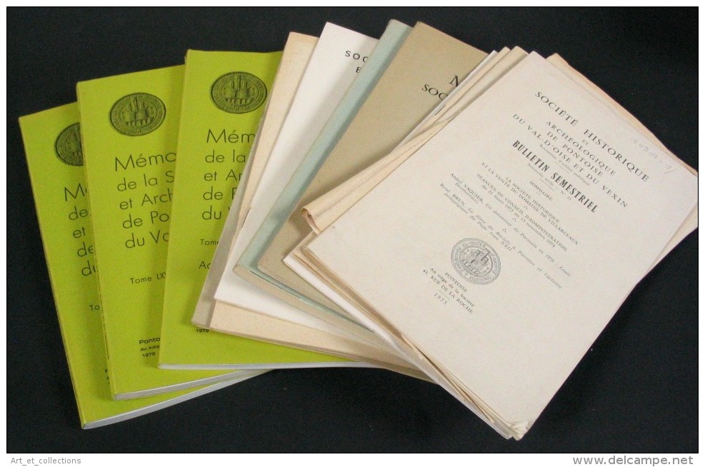 13 Bulletins, Tomes Et Mémoires De La Société Historique Et Archéologique De PONTOISE   / 1966 à 1979 - Archéologie