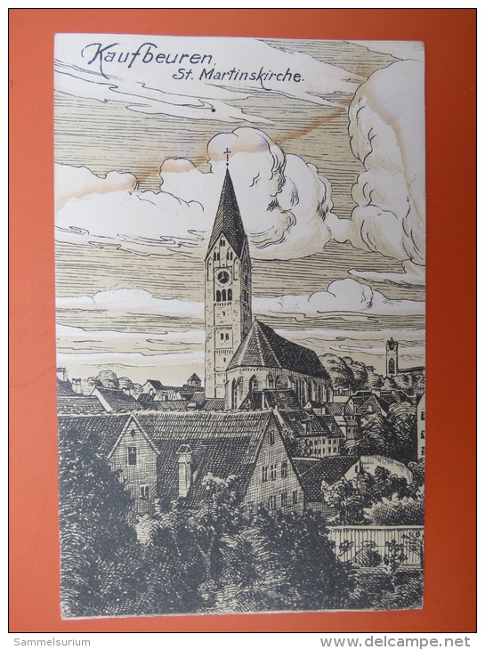 (3/4/100) AK "Kaufbeuren" St. Martinskirche Um 1943 (Feldpost) - Kaufbeuren