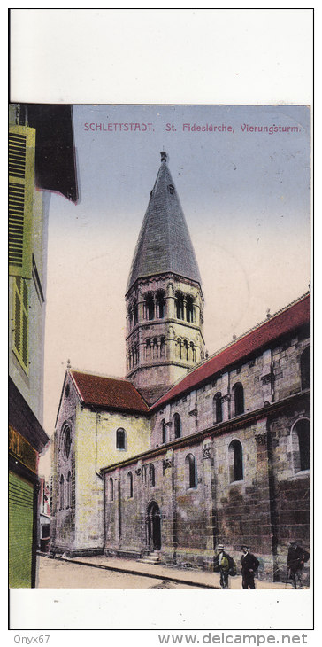 SELESTAT-SCHLETTSTADT (Bas-Rhin)  St. Fideskirche, Vierungsturm  - VOIR 2 SCANS - - Selestat