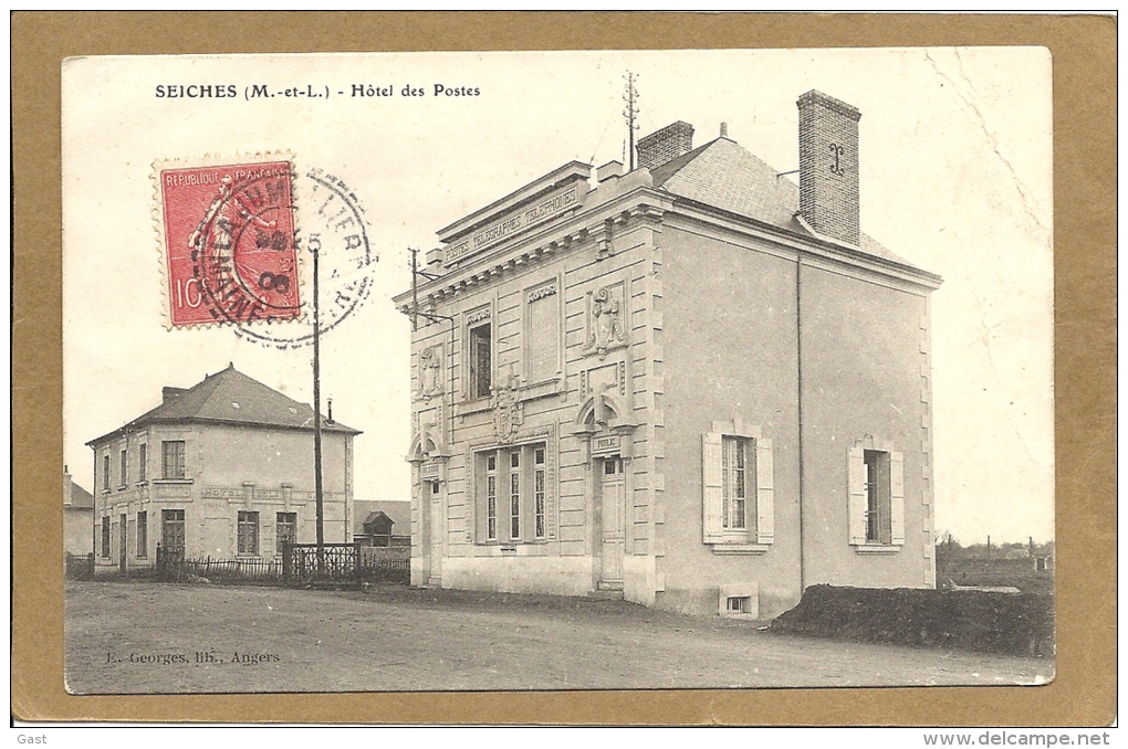 49  SEICHE   SUR  LE  LOIR        HOTEL  DES  POSTES - Seiches Sur Le Loir