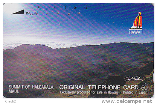 Télécarte Japon / 110-29220 - Site - HAWAII / Série Logo ROI - VOLCAN HALEAKALA  - VULCAN Japan Phonecard USA Rel.- 89 - Volcans