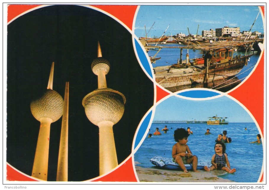 KUWAIT - VIEWS TOWERS-BOATS-SEA SIDE - Koeweit