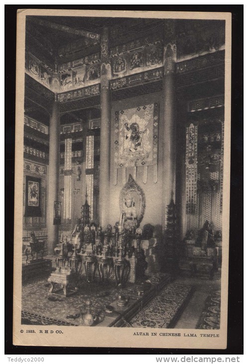 A CENTURY OF PROGRESS Altar In Chinese Lama Temple - Buddismo