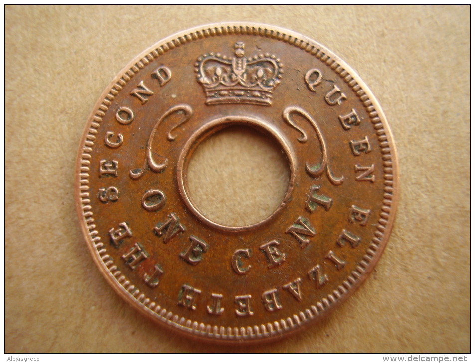 BRITISH EAST AFRICA USED ONE CENT COIN BRONZE Of 1955 KN. - East Africa & Uganda Protectorates