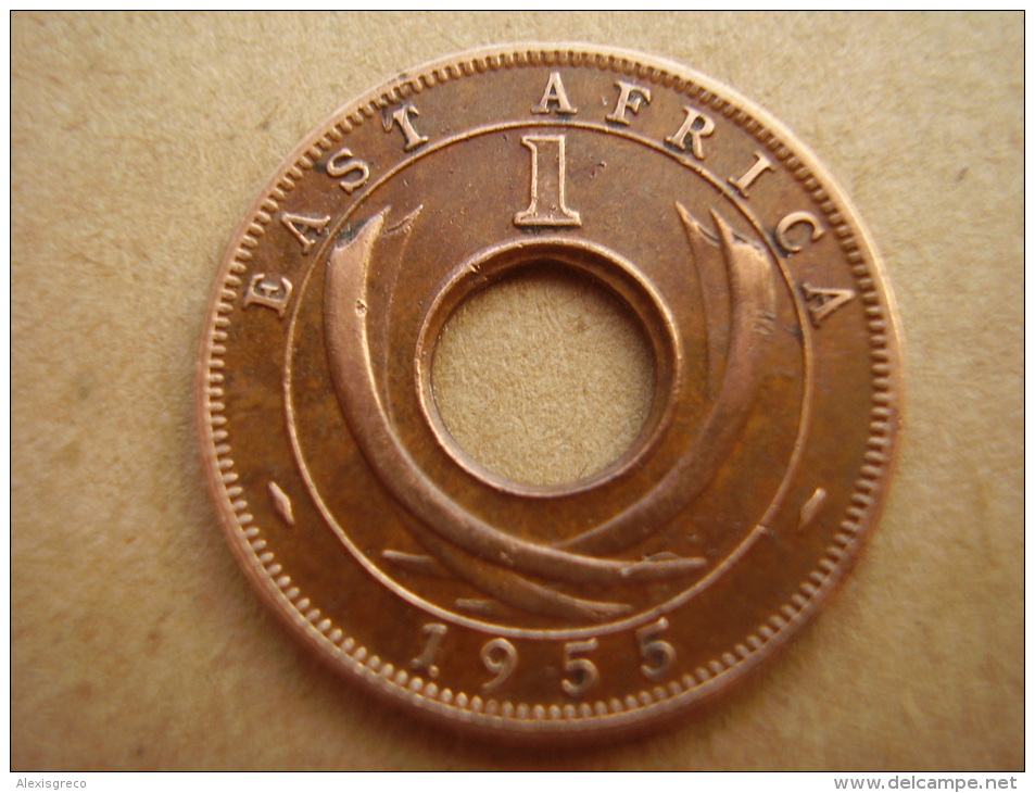 BRITISH EAST AFRICA USED ONE CENT COIN BRONZE Of 1955 KN. - East Africa & Uganda Protectorates