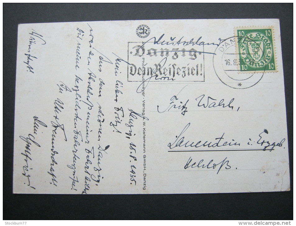 DANZIG, 1935, Maschinenstempel Auf Karte - Covers & Documents