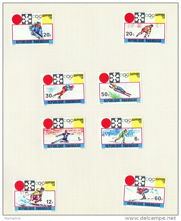 1972  Jeux Olympiques De Sapporo    8 Timbres    Tous * MH - Neufs