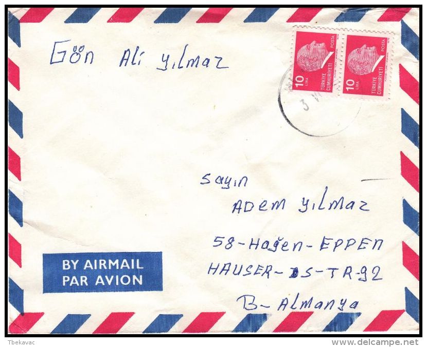 Turkey 1980, Airmail Cover To Germany - Luftpost