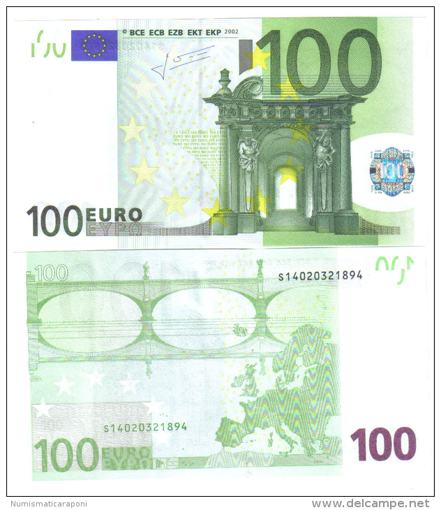 100 €  ITALIA ITALIE S J018G3 JEAN-CLAUDE TRICHET ABOUT UNC Q.FDC Cod.€.038 - 100 Euro