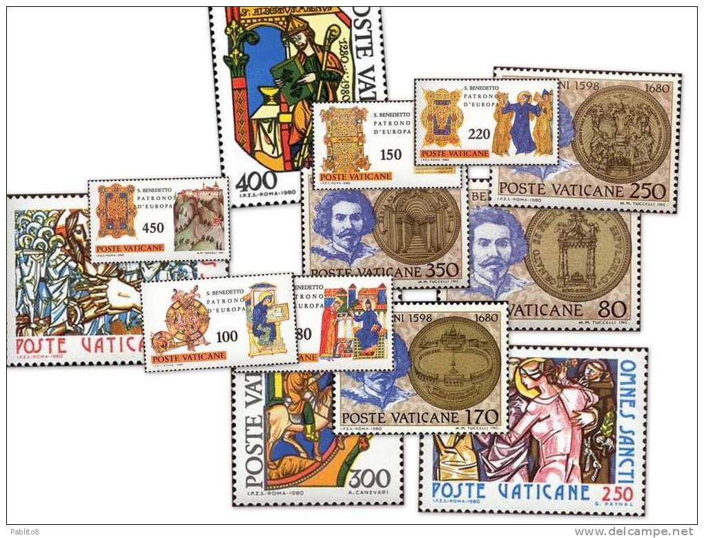 CITTA' DEL VATICANO VATIKAN VATICAN 1980 ANNATA COMPLETA COMPLETE YEAR MNH - Annate Complete