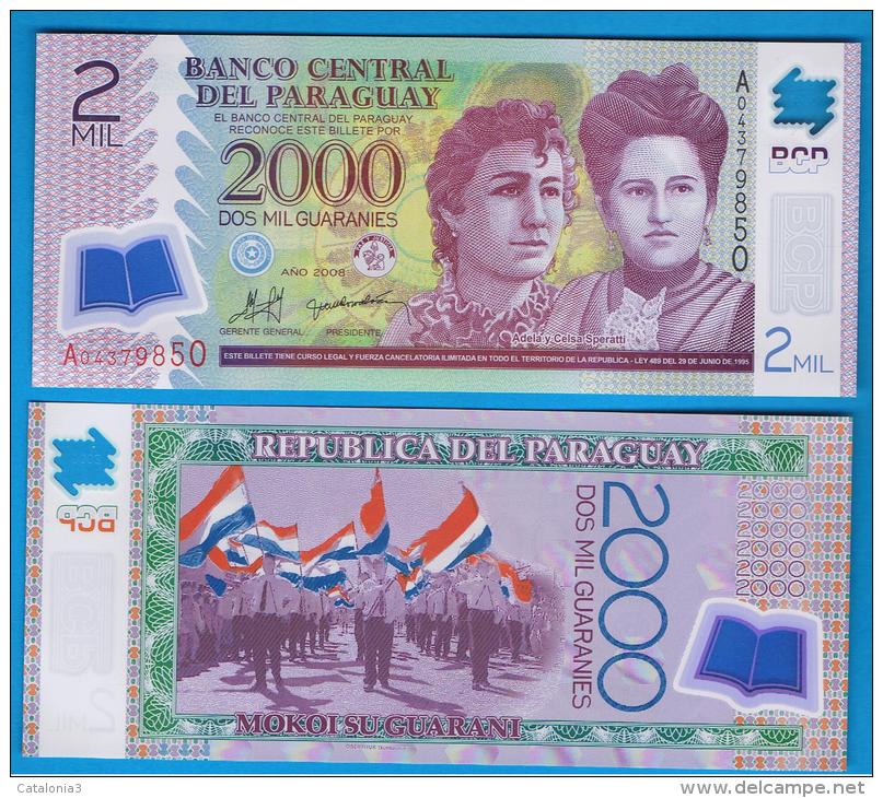 PARAGUAY -  2000 Guaranies 2008 SC  P-228 - Paraguay