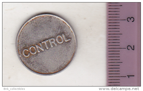 Romania Old Telephone Token - TELEFOANE - CONTROL - 22 Mm - Profesionales / De Sociedad