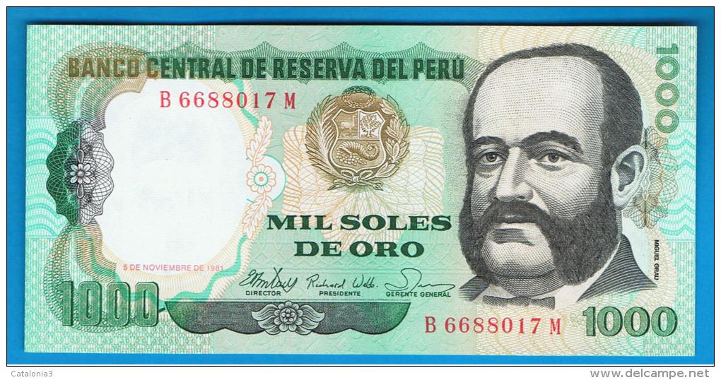 PERU -  1000 Soles De Oro 1981  SC   P-122 - Perù