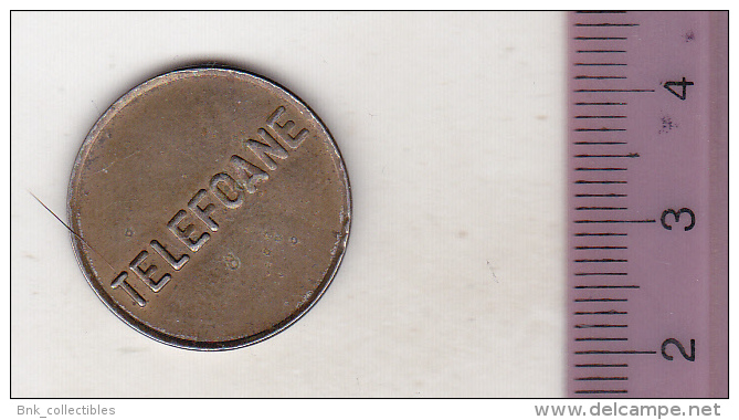 Romania Old Telephone Token - TELEFOANE - CONTROL - 22 Mm - Gewerbliche