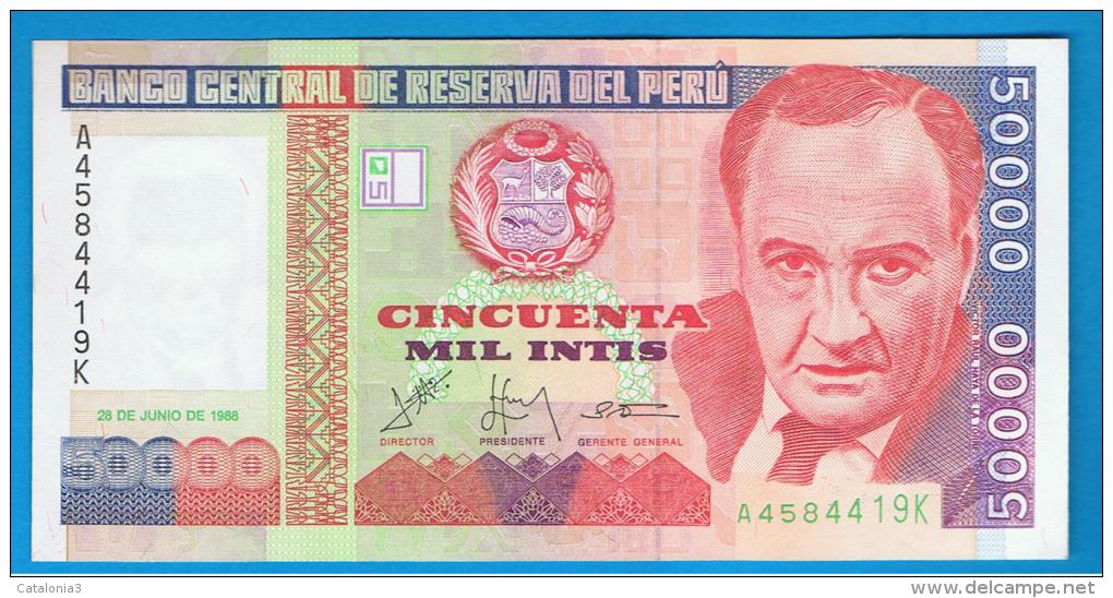 PERU - 50.000 Intis 1988 SC  P-142 - Perú