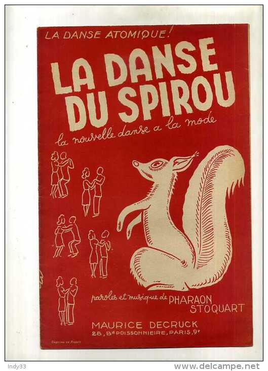 - PARTITION DE CHANSON . LA DANSE DU SPIROU . - Scores & Partitions