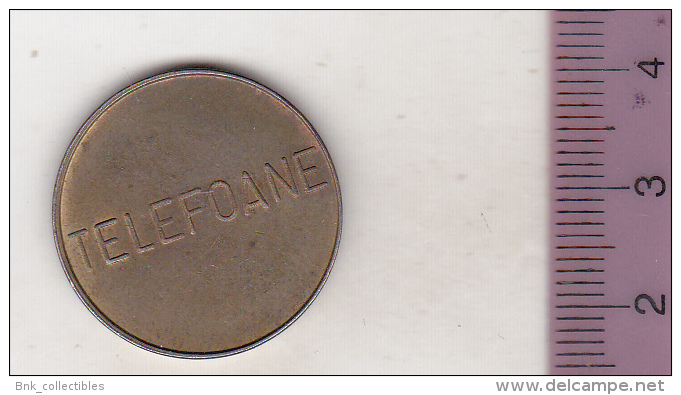 Romania Old Telephone Token - TELEFOANE - CONTROL - 25 Mm - Variant - Professionals / Firms