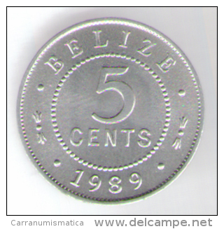 BELIZE 5 CENTS 1989 - Belize