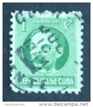 Cuba Republica Scott #264 - Yvert N. 175 1c José Marti - Used Stamp - Oblitérés