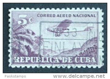 Cuba Republica  Air Mail Scott #C12- Used Stamp - Poste Aérienne