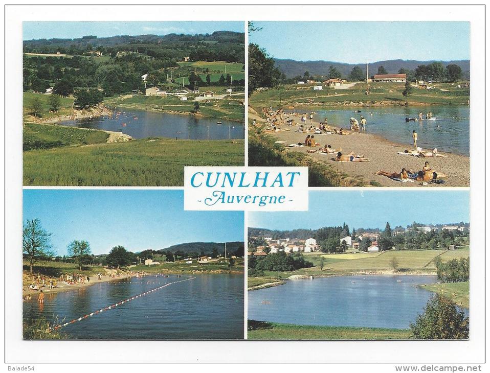 CPM - CUNLHAT (63) Base De Plein Air De La BARGE - Ensemble Ouest - Plan D'eau - Camping - Tennis - Cunlhat