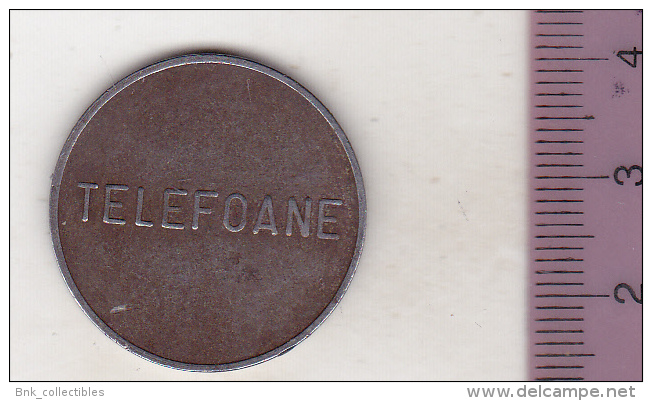 Romania Old Telephone Token - TELEFOANE - CONTROL - 27 Mm - Variant - Firma's