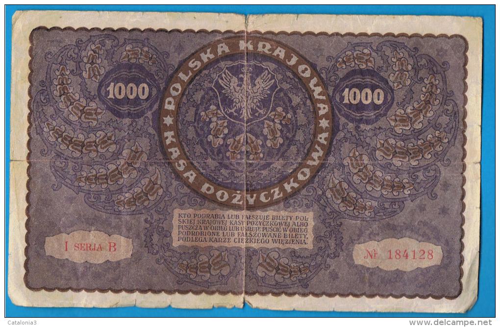 POLONIA - 1000 Marek 1919  Circulado  P-29 - Pologne