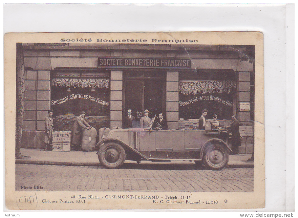 Cpa-63-clermont Ferrand--animée-societe Bonneterie Francaise--photo Blies - Clermont Ferrand