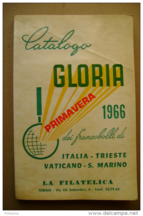 PBW/16 Catalogo GLORIA 1966 Francobolli ITALIA-TRIESTE-VATICANO-S .MARINO - Italia