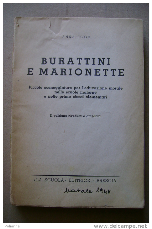 PBW/26  Foce BURATTINI E MARIONETTE La Scuola 1948 Ill.Salodini - Théâtre