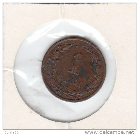 1 CENTIME Bronze 1884 - 1849-1890 : Willem III