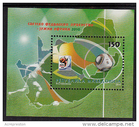 C0333 MACEDONIA 2010, Football World Cup, South Africa,  MNH - Unused Stamps