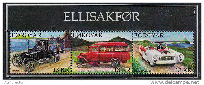 E0136 FAROE ISLANDS 2011, Sc 569a Vintage Cars,  MNH - Faroe Islands